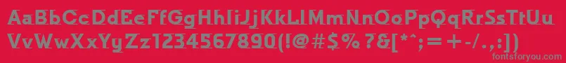 OdysseeItcTtBold Font – Gray Fonts on Red Background