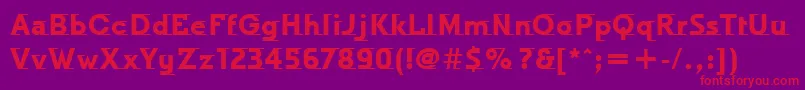 OdysseeItcTtBold Font – Red Fonts on Purple Background