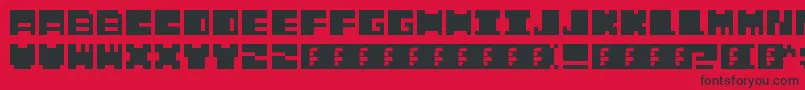 MustacheBandit Font – Black Fonts on Red Background