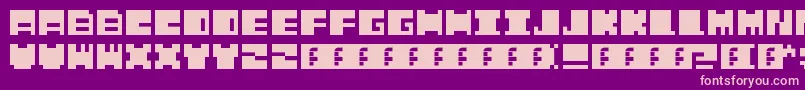MustacheBandit Font – Pink Fonts on Purple Background