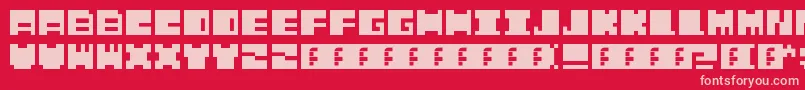 MustacheBandit Font – Pink Fonts on Red Background