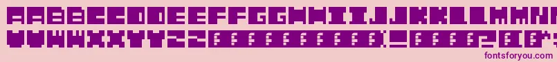 MustacheBandit Font – Purple Fonts on Pink Background