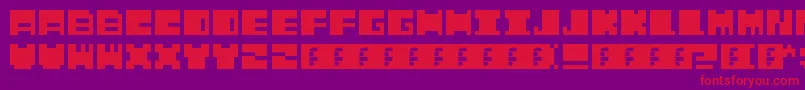 MustacheBandit Font – Red Fonts on Purple Background