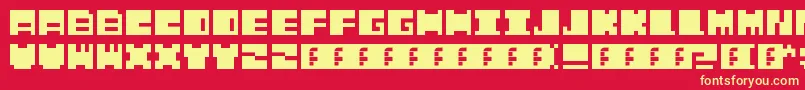 MustacheBandit Font – Yellow Fonts on Red Background