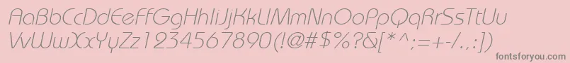 fuente BordeauxlightItalic – Fuentes Grises Sobre Fondo Rosa