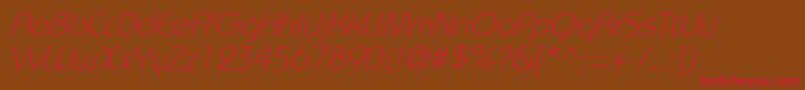 BordeauxlightItalic Font – Red Fonts on Brown Background