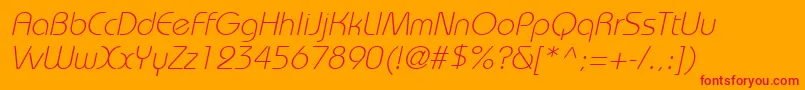 Шрифт BordeauxlightItalic – красные шрифты на оранжевом фоне
