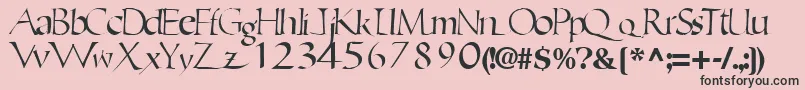 EricRegularTtnorm Font – Black Fonts on Pink Background