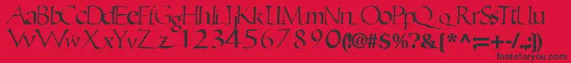 EricRegularTtnorm Font – Black Fonts on Red Background