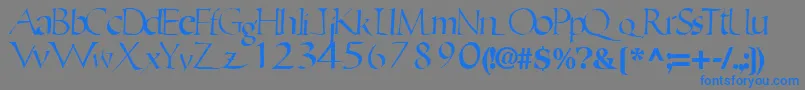 EricRegularTtnorm Font – Blue Fonts on Gray Background