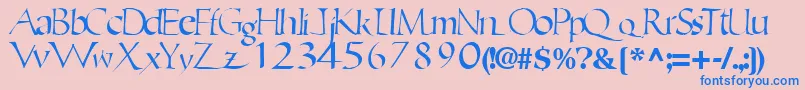 EricRegularTtnorm Font – Blue Fonts on Pink Background