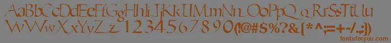 EricRegularTtnorm Font – Brown Fonts on Gray Background