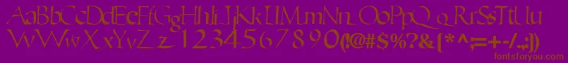 EricRegularTtnorm Font – Brown Fonts on Purple Background