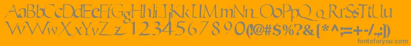 EricRegularTtnorm Font – Gray Fonts on Orange Background