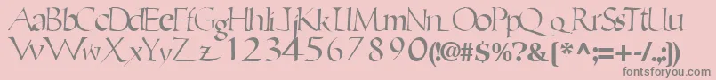 EricRegularTtnorm Font – Gray Fonts on Pink Background