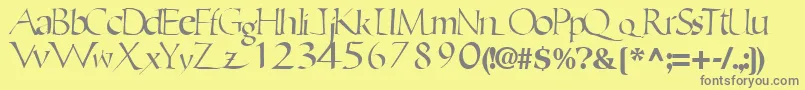 EricRegularTtnorm Font – Gray Fonts on Yellow Background