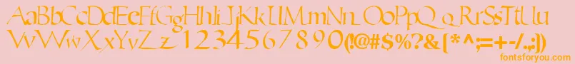 EricRegularTtnorm Font – Orange Fonts on Pink Background