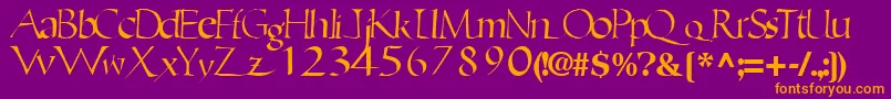 EricRegularTtnorm Font – Orange Fonts on Purple Background