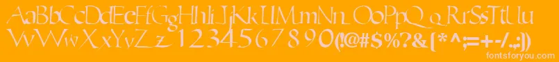EricRegularTtnorm Font – Pink Fonts on Orange Background
