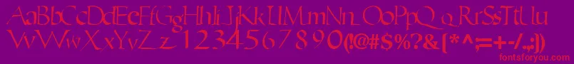 EricRegularTtnorm Font – Red Fonts on Purple Background