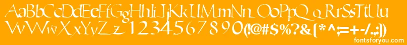 EricRegularTtnorm Font – White Fonts on Orange Background