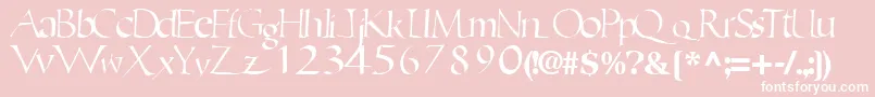 EricRegularTtnorm Font – White Fonts on Pink Background