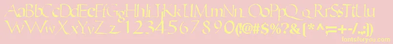 EricRegularTtnorm Font – Yellow Fonts on Pink Background