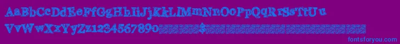 Collegemovie Font – Blue Fonts on Purple Background