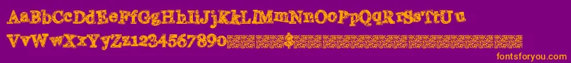 Collegemovie Font – Orange Fonts on Purple Background