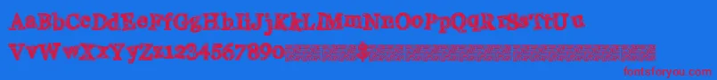 Collegemovie Font – Red Fonts on Blue Background