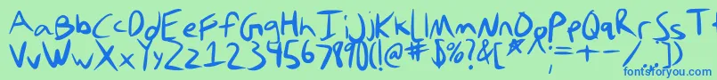 Подробнее о шрифте Stefaniefont Шрифт Stefaniefont – синие шрифты на зелёном фоне