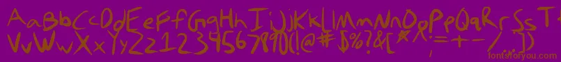 Stefaniefont Font – Brown Fonts on Purple Background