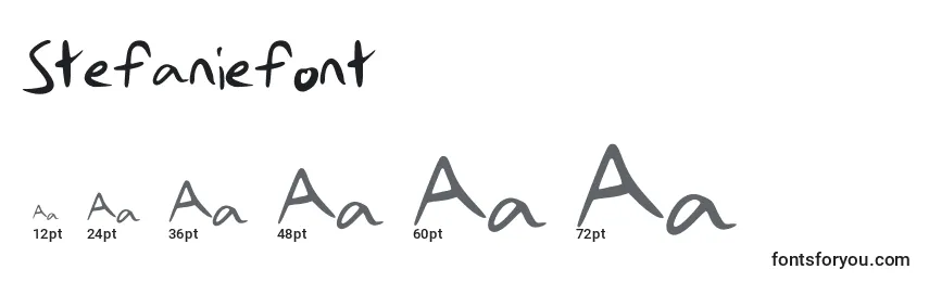 Размеры шрифта Stefaniefont
