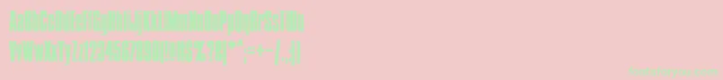 Condens0 Font – Green Fonts on Pink Background