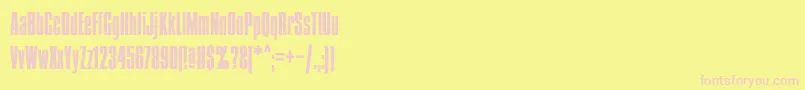 Condens0 Font – Pink Fonts on Yellow Background