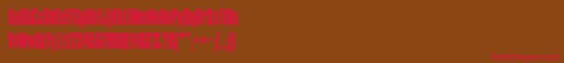 Condens0 Font – Red Fonts on Brown Background