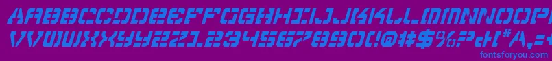 Vyperci Font – Blue Fonts on Purple Background