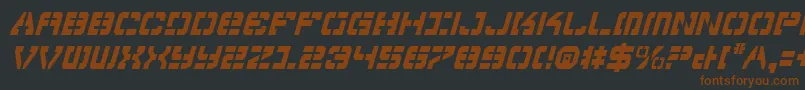 Vyperci-fontti – ruskeat fontit mustalla taustalla