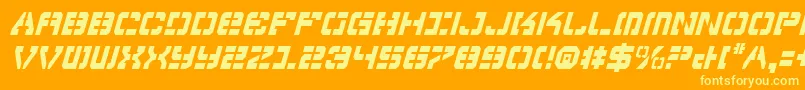 Vyperci Font – Yellow Fonts on Orange Background