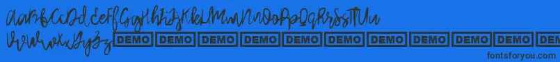 ArthardDemo Font – Black Fonts on Blue Background