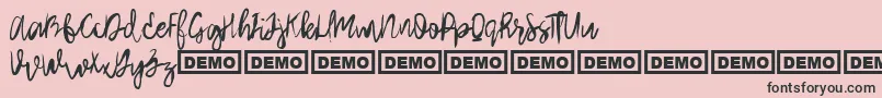 ArthardDemo Font – Black Fonts on Pink Background