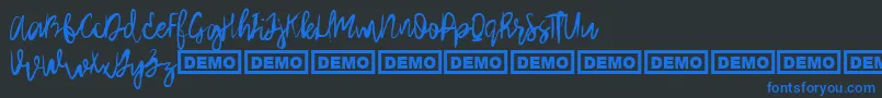 ArthardDemo Font – Blue Fonts on Black Background
