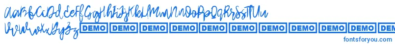 ArthardDemo Font – Blue Fonts on White Background