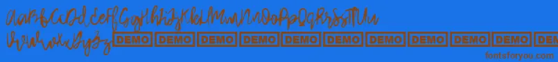 Шрифт ArthardDemo – коричневые шрифты на синем фоне