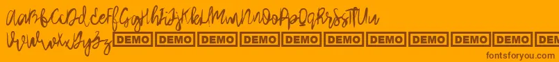 Шрифт ArthardDemo – коричневые шрифты на оранжевом фоне