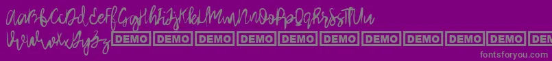 ArthardDemo Font – Gray Fonts on Purple Background