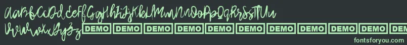 ArthardDemo Font – Green Fonts on Black Background