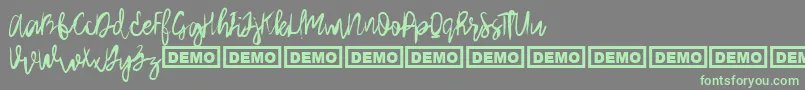 Fonte ArthardDemo – fontes verdes em um fundo cinza