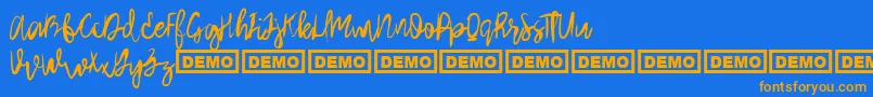 Шрифт ArthardDemo – оранжевые шрифты на синем фоне