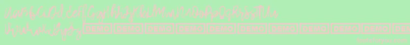 ArthardDemo Font – Pink Fonts on Green Background